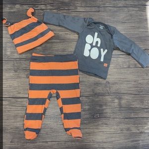 Oh boy stripe 3 piece set